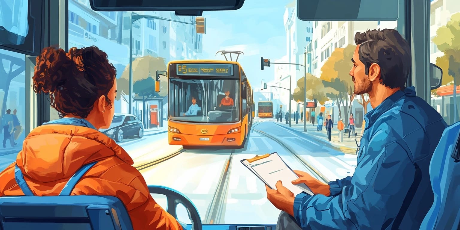 Prueba práctica del permiso de autobús